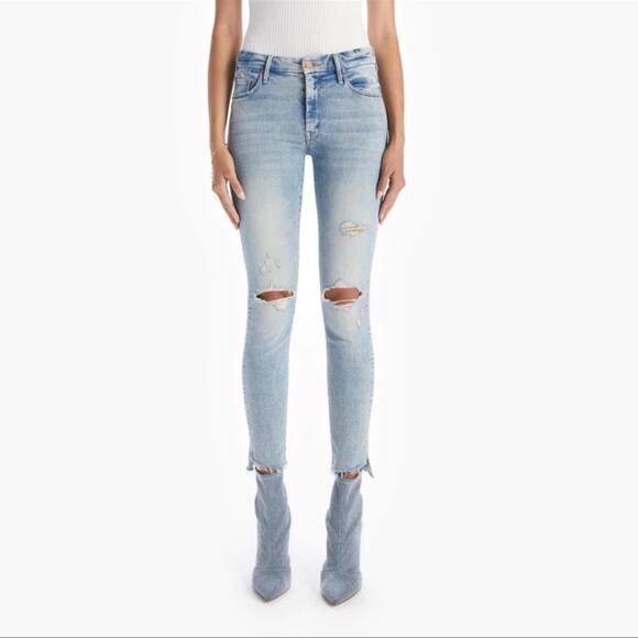 MOTHER Denim - Mother - The Looker Ankle Step Fray - Cut Flowers 26